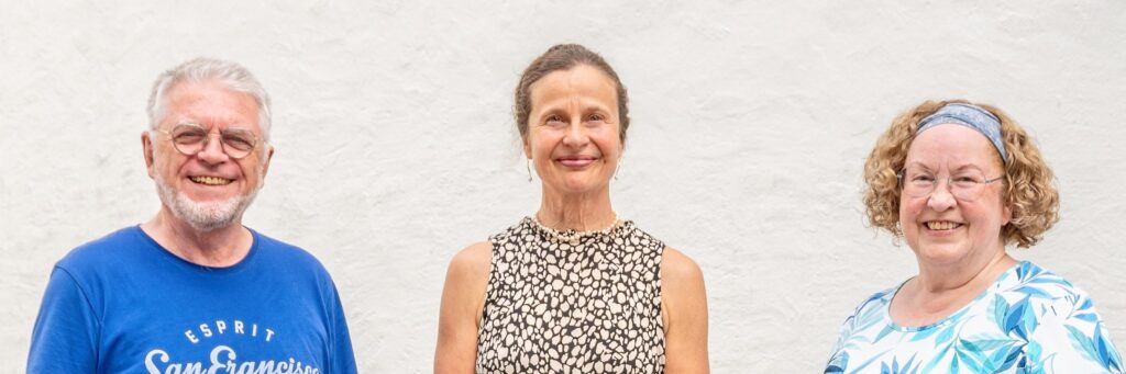 Vlnr: Schatzmeister Gerhard Regnat, 1. Vorsitzende Sabine Weigel-Schumacher, 2. Vorsitzende Gabriele Hochmuth